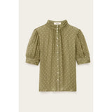 ba&sh MIMI Short-sleeved Shirt In Green
