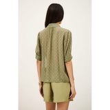 ba&sh MIMI Short-sleeved Shirt In Green
