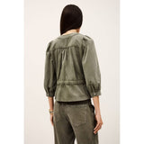 ba&sh Olavina Tie Waist Top In Kaki