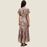 ba&sh Pareta Midi Dress in Rose Paisley Print