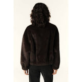 ba&sh Paros Faux Fur Jacket In Brown