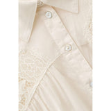 ba&sh Roseanne Lace Shirt In Ecru
