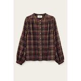ba&sh Shea Shirt In Marron Check