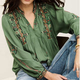 ba&sh Tilt Blouse In Vert