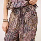 ba&sh Wide-leg Trousers in Rose Paisley Print