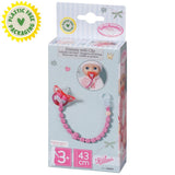 Baby Annabell Dummy with Clip In Pink