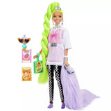 Barbie Extra Doll with Neon Green Hair & Oversized Tee- 29cm