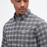 Barbour International Theo Tailored Oxford Shirt in Charcoal Marl