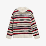 Barbolur Aspen Fair Isle Funnel Neck Jumper In Cloud Multi