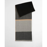 Barbolur Melody Check Scarf In Charcoal