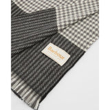 Barbolur Melody Check Scarf In Charcoal