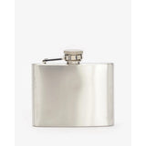 Barbour 4oz Hinged Hip Flask In Brown