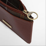 Barbour Alder Leather Card Holder In Brown