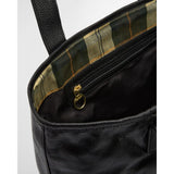 Barbour Alder Leather Tote Bag In Black