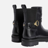 Barbour Alexandra Leather Ankle Boots In Black