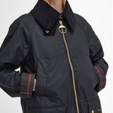 Barbour Allerston Waxed Jacket In Black/Classic