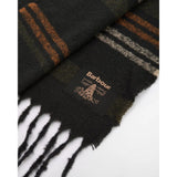 Barbour Alston Striped Scarf In Forest Green Mix