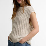Barbour Anastasia Knitted Vest In Cloud
