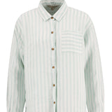 Barbour Annie Striped Linen Shirt Spearmint Stripe