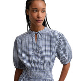 Barbour Ashwell Gingham Tiered Midi Dress In Multi Gingham