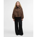 Barbour Audrey Showerproof Jacket In Vicuna Gingham Check