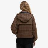 Barbour Audrey Showerproof Jacket In Vicuna Gingham Check