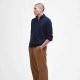 Barbour Avoch Half-Zip Jumper in Navy