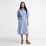 Barbour Avon Striped Shirt Dress In Chambray White Stripe