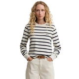 Barbour Aylesby Striped Sweatshirt In Dark Navy Stripe