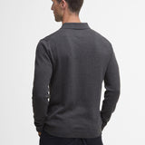 Barbour Bassington Knitted Polo Shirt In Charcoal