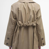 Barbour Beatrix Showerproof Trench Coat In Trench/Sky Tartan