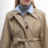 Barbour Beatrix Showerproof Trench Coat In Trench/Sky Tartan