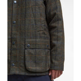 Barbour Bedale Check Wool Jacket In Brown