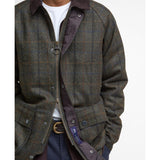 Barbour Bedale Check Wool Jacket In Brown
