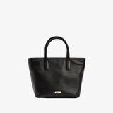 Barbour Birch Leather Tote Bag In Black
