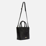 Barbour Birch Leather Tote Bag In Black