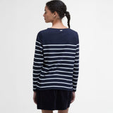 Barbour Bradley Striped Top In Navy