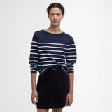 Barbour Bradley Striped Top In Navy