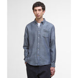 Barbour Buckley Tailored Long-Sleeved Shirt In Dark Navy