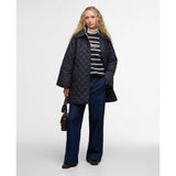 Barbour Cara Quilted Jacket in Dark Navy/Ancient Poplar