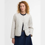 Barbour Cashel Collarless Quilted Jacket In Mist