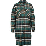 Barbour Cassley Longline Check Overshirt, Green Multi