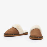 Barbour Claudia Mule Slippers in Camel