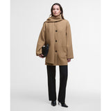 Barbour Clementine Wool Scarf Coat In Camel