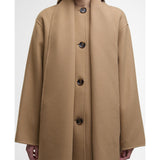 Barbour Clementine Wool Scarf Coat In Camel