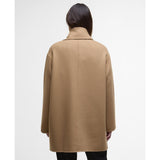 Barbour Clementine Wool Scarf Coat In Camel