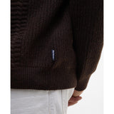 Barbour Cleveland Crew Neck Jumper In Dark Oak