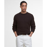 Barbour Cleveland Crew Neck Jumper In Dark Oak
