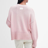Barbour Clifton Crew Neck Knitted Jumper In Shell Pink
