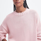 Barbour Clifton Crew Neck Knitted Jumper In Shell Pink